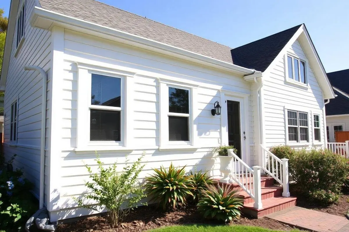 New James Hardie fiber cement lap siding with fresh trim and flashing