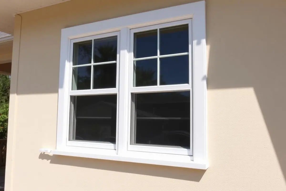 New impact-rated window with low-E glass and clean exterior trim