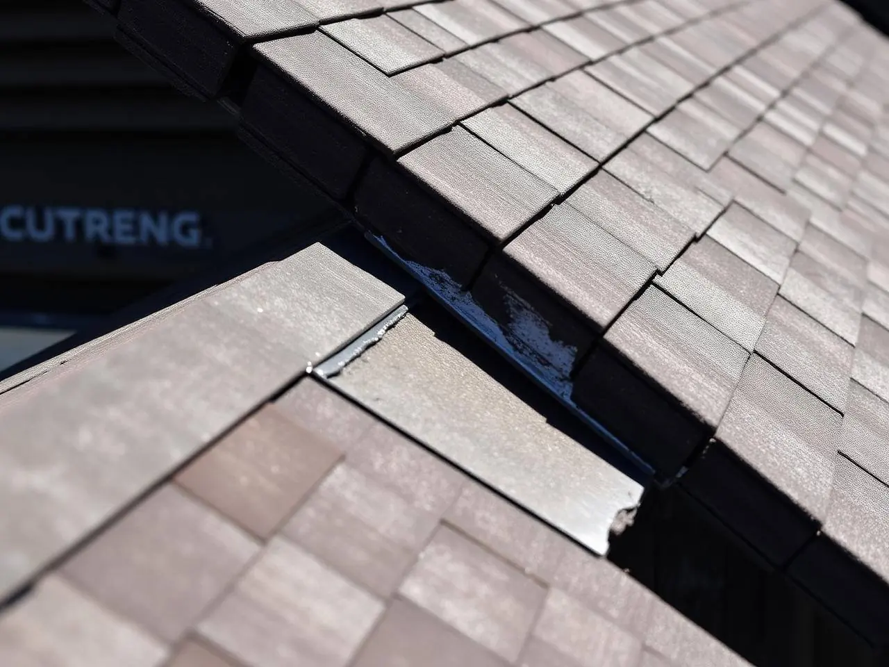 Repaired roof-to-wall intersection with new step and kick-out flashing