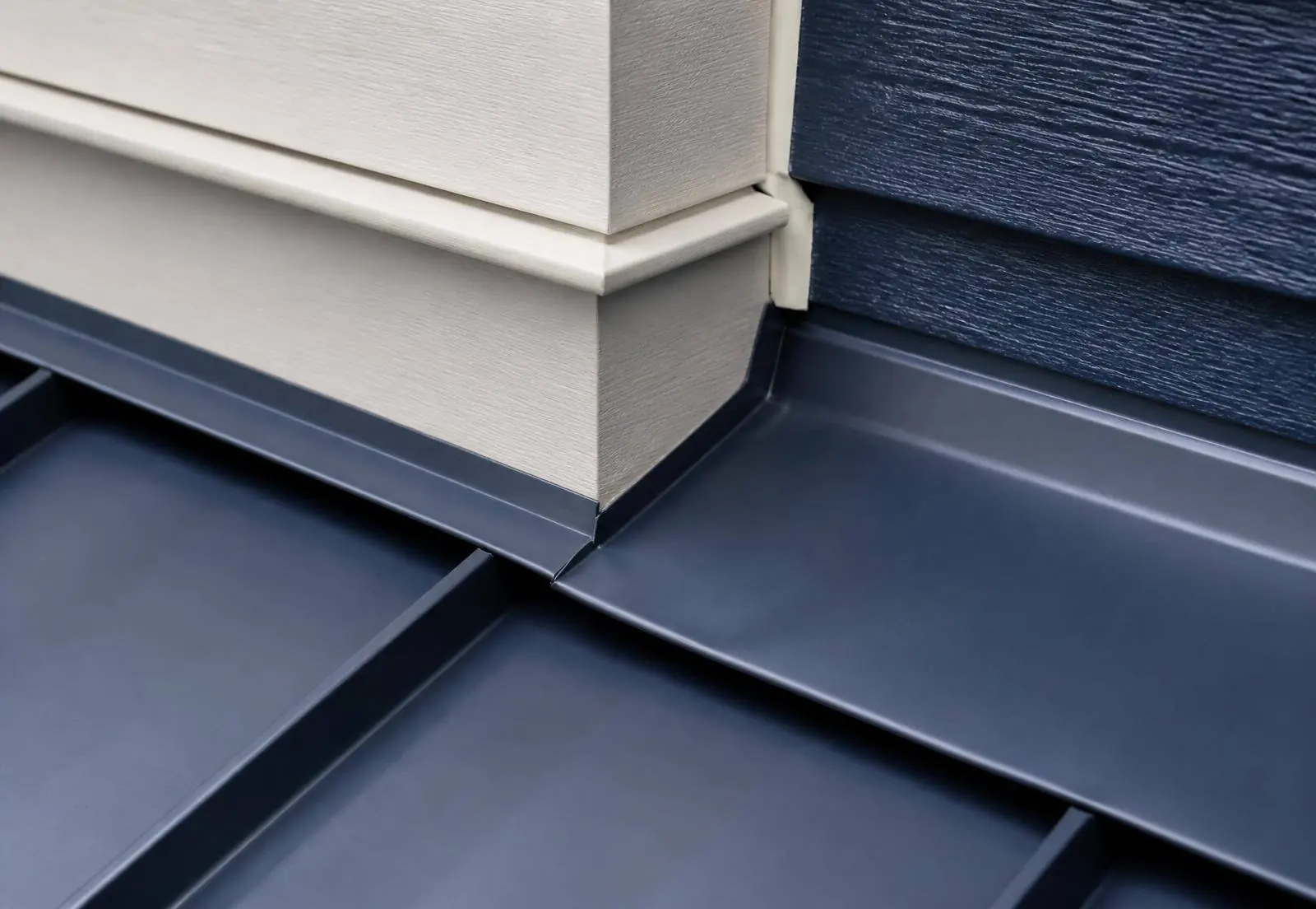 Architectural detail of flawlessly aligned exterior craftsmanship