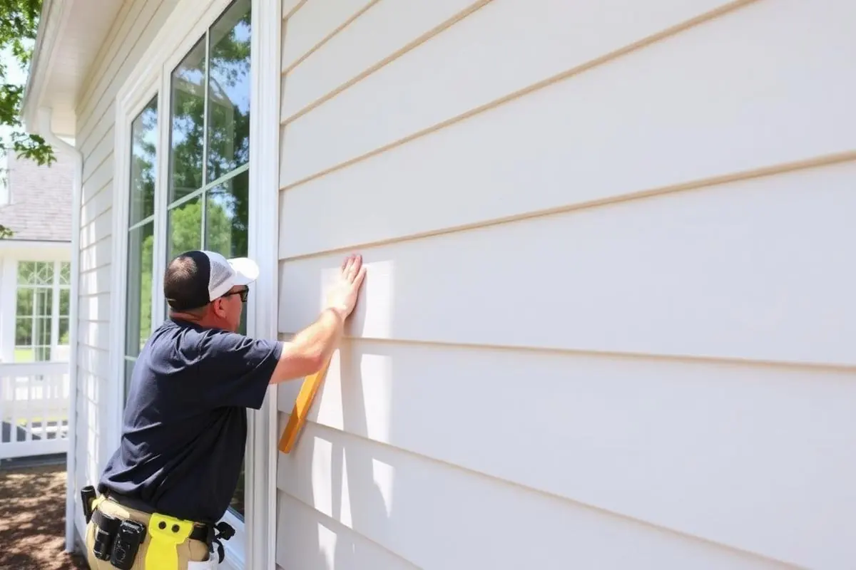 Fiber cement lap siding being installed on a Charleston-area coastal home